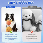 Indestructible Dog Toys,2025 New Dogs Plush Toy for Aggressive Chewers,Squeaky Durable Chew Toy for Indoor Pups Teething, Stuffed Toys for Small Medium Large Animals (Brown+Green Dog)