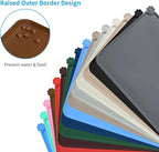AUDWUD Silicone Waterproof Pet Feeding Mats,Anti Slip Bowl Pad, Dog Mat for Food and Water
