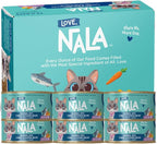 LOVE, NALA - Natural Adult Cat Wet Food - Pate Mackerel with Carrot & Pumpkin Recipe- Grain Free, Non-GMO, Lean Protein, Omega 3, Digestive Fiber Blend, Added Minerals & Vitamins - 12 Pack 2.4 lbs.
