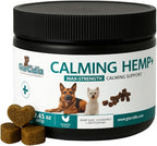 Calming Chews for Dogs by Giarcidia – Hemp-Based Max Strength Anxiety Relief, Stress Relief for Fireworks, Thunderstorms, Travel & Separation – Chicken Flavor – 90 Soft Treats for Dogs