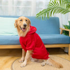 KOOLTAIL Basic Dog Hoodie - Soft and Warm Dog Hoodie Sweater with Leash Hole and Pocket, Dog Winter Coat, Cold Weather Clothes Sweatshirt for Small Medium Large Dogs Puppy Cat Boys Girls Red L