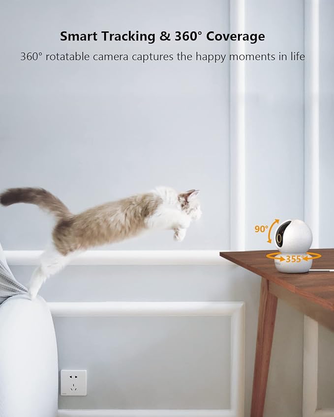 Imou Security Camera Indoor Camera Pan/Tilt Wireless Home Camera, Plug-in WiFi Camera Baby Monitor with Night Vision, 2-Way Audio, Human & Sound Detection, Motion Tracking(2.4G ONLY)