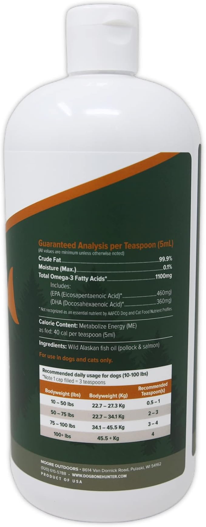 DogBone Fish Oil for Dogs 32 oz | Salmon Oil | Dog Fish Oil | Omega 3 | Dog Joint Supplement | Pet Vitamins and Supplements | Wild Alaskan Salmon Oil for Skin and Coat