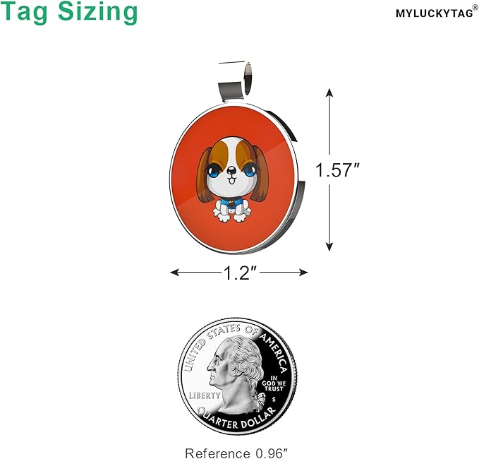 MYLUCKYTAG QR Code Dog Tags - Scan for Instant Pet Location Alert Email