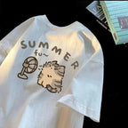 Graphic Tees Y2k Summer Tops 2024 Grunge Basic Tees for Women Y2k Shirt Streetwear Short Sleeve Shirts