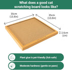 Cat Scratching Pad Board, Refillable and Combinable Corrugated Cat Scratchers for Indoor Cats, Double-Sided and Recyclable Cardboard (1Refill+1Pack)