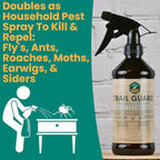 Trail Guard Natural Extra Strength Insect, Flea and Tick Spray for Dogs, Cats, People & Home - 16oz Lemongrass Scented Plant-Based Insect & Tick Repellent for Dogs - Kid Safe (16oz)