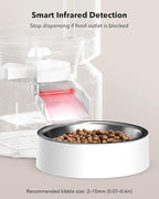 PETLIBRO Automatic Cat Feeder, Automatic Pet Food Dispenser with Freshness Preservation, Timed Dog Feeders for Dry Food, Up to 50 Portions 6 Meals Per Day, Granary White