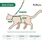 Cat Harness and Leash Set - Escape Proof Adjustable Cat Harness, Comfortable Soft Lightweight, Use Safe & Easy, Walking Travel Kitten Harness for Small Medium Large Cats (Green Cat Whispers)