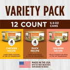 Instinct Original Pate Wet Cat Food, Grain Free Recipe - Variety Pack, 5.5 oz. Cans (Pack of 12)