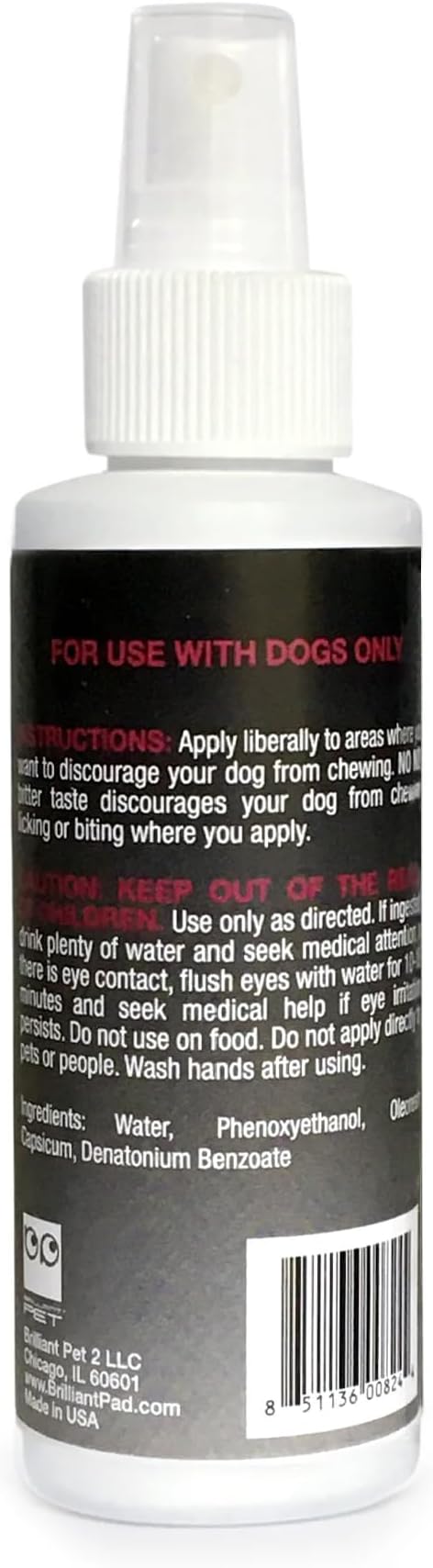 No No! Chew Deterrent Spray | Bitter Anti Chewing Pet Training Aid, Safe for Dog & Puppy, Protect Furniture | Stop Biting, Licking & Scratching | Repellent for Indoors & Outdoors Use | 4oz