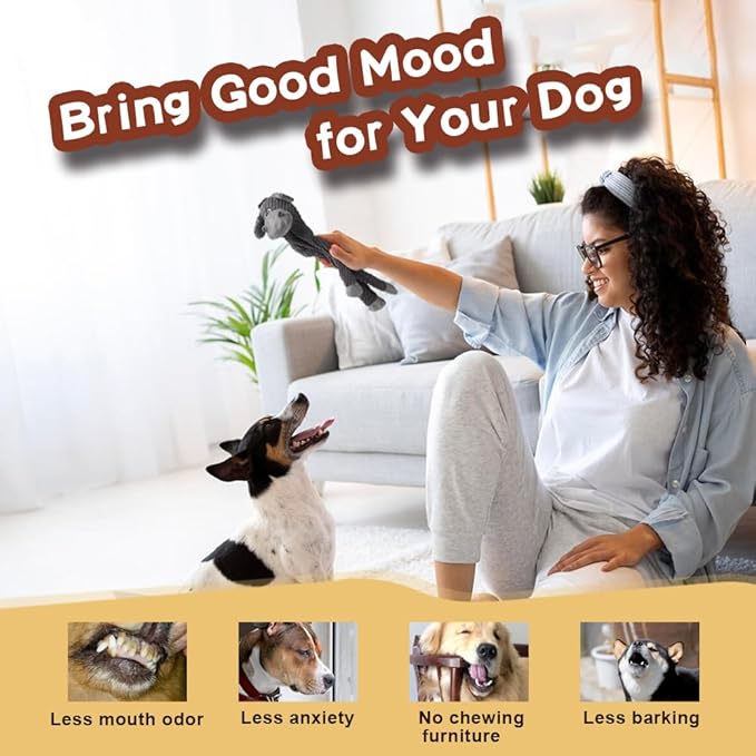 5 Pack Dog Squeak Toys, Durable Plush Chew Toys for Small, Medium & Large Dogs for Teething & Interactive Play