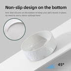 Ceramic 5.1inch Set of 2 Dog and Cat Bowls for Puppy, Kitty, Cats, 2pcs Anti-Slip Food and Water Pet Feeder(2 Bowls, Arctic White)