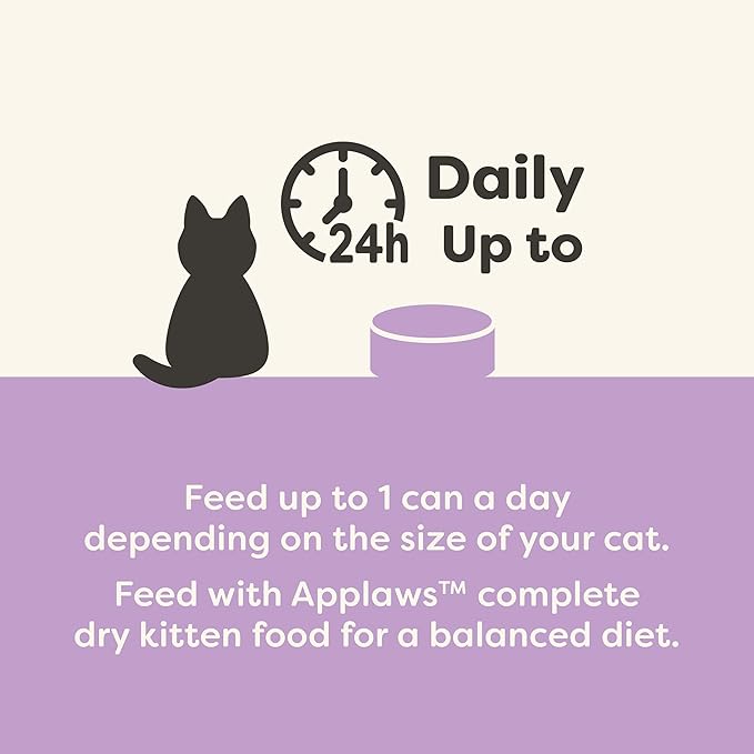 Applaws Natural Wet Kitten Food, Limited Ingredient, Grain-Free, Protein with No Artificial Additives,Variety Pack in Broth (24 x 2.47oz Cans)