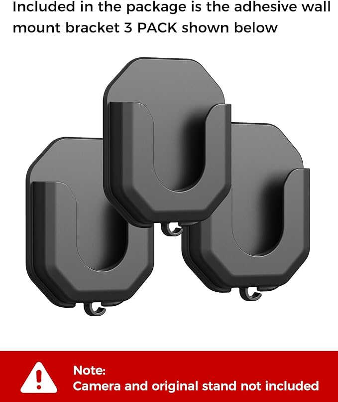 3 Pack Blink Camera No Drill No Screws Wall Mount Bracket for Blink Mini /Mini 2 /Blink Outdoor 4 /Blink Indoor Camera, HBV Adhesive Mount