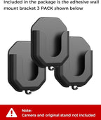 3 Pack Blink Camera No Drill No Screws Wall Mount Bracket for Blink Mini /Mini 2 /Blink Outdoor 4 /Blink Indoor Camera, HBV Adhesive Mount