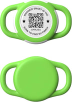QR Code Airtag Holder, Scan QR Code Send Location Alert Email, Waterproof Full Body Protection Anti-Lost Air Tag Case, Airtag Accessories for Dog, Cats, Collar, Backpack (Green, Small)