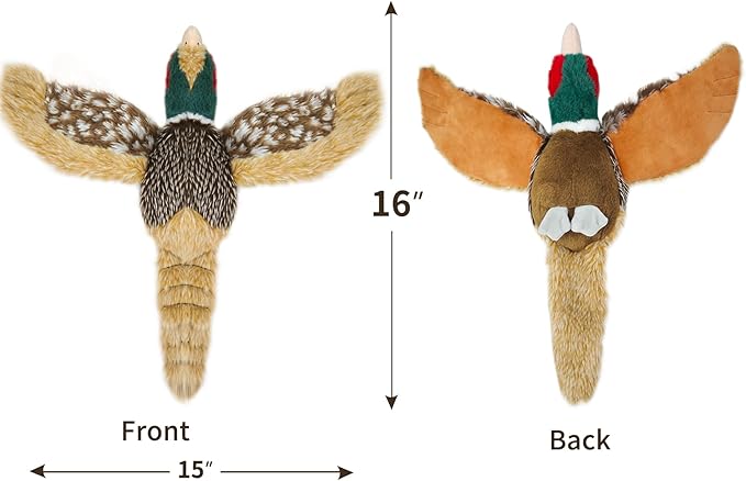 Dog Toys Interactive Pheasant Toy Puzzle and Squeaky, Suitable for Small Medium and Large Dogs Bird Toys, Stuffed Animal Toys for Dog, Plush Toy for Dogs