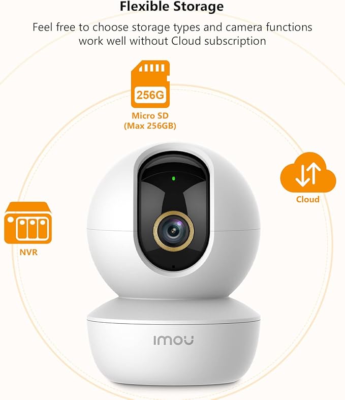 Imou Security Camera Indoor Camera Pan/Tilt Wireless Home Camera, Plug-in WiFi Camera Baby Monitor with Night Vision, 2-Way Audio, Human & Sound Detection, Motion Tracking(2.4G ONLY)