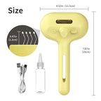 3 In 1 Self-Cleaning Steamy Brush for Pet Grooming - Anti-Static Flying Hair Spray, Removes Loose Hair and Reduces Shedding for Long and Short Fur, Yellow