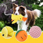 Quack-Quack Duck Dog Toy,Durable Plush Chew Toy with Sounds,Stuffed Plush Calming Duck Dog Toy for Indoor Puppies and Senior Pups (Pink, Small)
