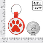 QR Code Cat Tag, Modifiable Pet Online Profile, Multiple Emergency Contact, Scannable QR Code, Instant Location Email Alert, Collar Accessories (Medium to Large Breeds - 1.25", Red)
