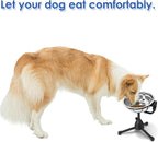 2 Pack Elevated Bowls With Adjustable Metal Stand, Medium Size for Dogs 30-70 lbs, 0.5 Gal 2 Liter, Stainless Steel Food Water Bowl, Height Adjustable Non-Slip Raised Set