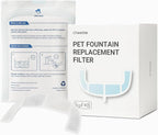 Cheerble Replacement Filters for Cheerble E1 Lite, Pumpless Cat Water Fountain, Four to Six Months Set of Replacement Filters for Ultra Quiet Pet Water Fountain, White, 8 Count (Pack of 1)
