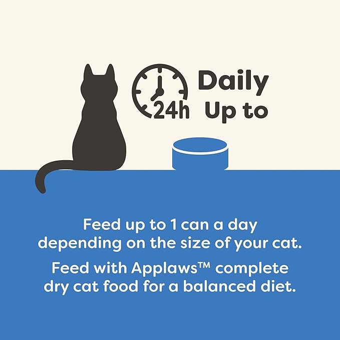 Applaws Natural Wet Canned Cat Food, Limited Ingredient, Protein with No Artificial Additives, Tuna Fillet & Crab in Broth (24 x 5.5oz Cans)