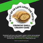 Cat Probiotics Gut + Immune Health Crunchy & Creamy Chews - Digestive Health, Supports Gut Health, Immunity, Healthy Digestion + Cat Constipation Relief - Chicken 30-Day Supply