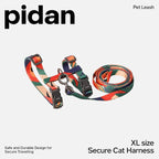 pidan Cat Harness and Leash Set, XL Size for Large Cats, Escape Proof - Adjustable Kitten Harness for Large Small Cats, Lightweight Soft Walking Travel Petsafe Harness (Multicolor-XL Size)