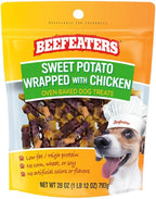 Beefeaters Sweet Potato Wrap with Chicken – Dog Treat. No Corn, Wheat, Soy or Gluten, Low Fat, Whole Muscle Jerky, Ideal for Training & Snacks