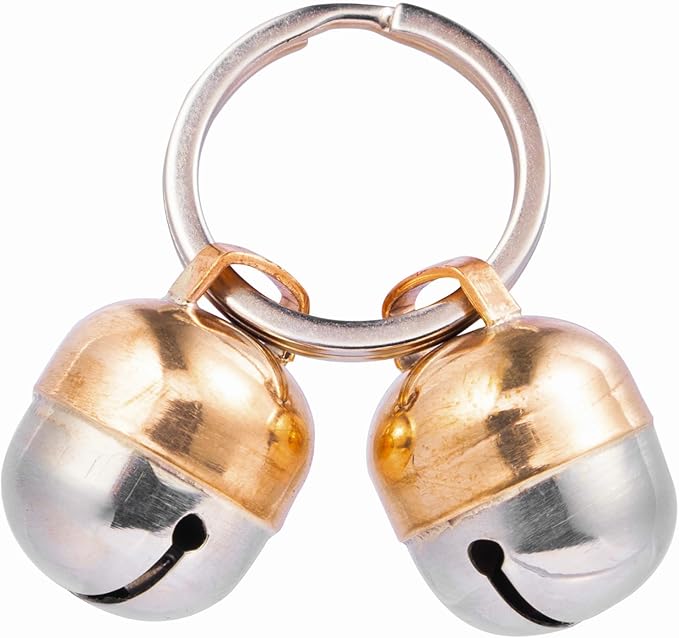 Beau's Bells 2 Extra Loud Cat & Dog Bells | Pet Tracker | Save Birds & Wildlife | Luxury Handmade Copper (Medium)