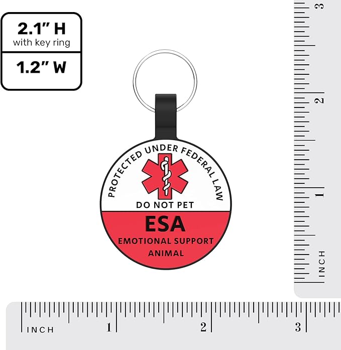 MYLUCKYTAG ESA Tag with QR Code, Digital Pet ID, Location Alerts, Quiet Silicone Collar Tag