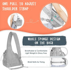 SlowTon Pet Dog Sling Carrier, Hands Free Hard Bottom Papoose Small Animal Puppy Up to 6 lbs Travel Bag Tote Breathable Mesh Support Adjustable Padded Strap Pocket Safety Belt(Widened Grey)
