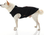 Gooby Zip Up Fleece Dog Sweater - Black, 2X-Large - Warm Pullover Fleece Step-in Dog Jacket with Dual D Ring Leash for Small to Medium Dogs