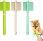 3pcs Cat Strip Feeders, Kitten Strip Squeeze Spoon for Wet Food and Liquid Snack, Cat Lickable Puree Treat Food Dispenser Pet Food Mixing Spoon Feeding Scoop for Pets (Blue & Green and White