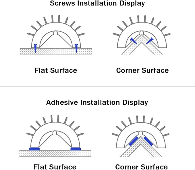 IMISNO Cat Self Groomer Toy Wall Corner Massage Comb Perfect Massager Brush with Catnip (4 PCS Black)