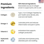Collagen Puptides - Collagen for Dogs | Premium Dog Joint Supplement | 2X The Amount As Liquid Droppers | Great for Senior & Adult Dogs. Includes Omega 3.