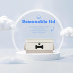 Dog Toy Basket with Lid, Dog Basket for Toys, Dog Toy Box with Cotton Rope Handles, Collapsible Storage Bins for Dog Toys, Dog Storage Organizer, Beige-Gray