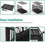 Oranland 48/38 Inch Heavy Duty Indestructible Dog Crate Cage Kennel with Wheels, High Anxiety Dog Kennel, Sturdy Locks, Double Door and Removable Tray Design, Extra Large XL Dog Crate.
