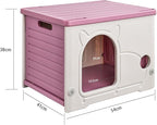 Cat House,Stackable Cat Bed for Pet Cats and Feral Cats Outdoor Indoor Use, Waterproof Cat Shelter with Woven Mat and Cotton Pad for Summer and Winter Use.