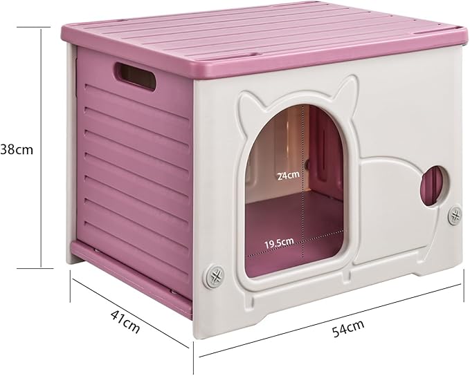 Cat House,Stackable Cat Bed for Pet Cats and Feral Cats Outdoor Indoor Use, Waterproof Cat Shelter with Woven Mat and Cotton Pad for Summer and Winter Use.