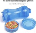 Automatic Dog Cat Feeder and Water Dispenser, 2 in 1 Gravity Food Feeder and,Waterer Set with Pet Food Bowl for,Small Medium Dog Puppy Kitten - A Dual-use cup1;Pet toys2.4PCS