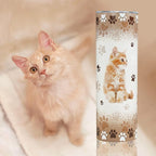 Cat Tumbler, Funny Cat Gifts for Cat Lovers, Cat Travel Mug/Coffee Mugs/Water Bottle, Cat Lover Gifts for Women, Cute Cat Stuff/Decor for Cat Lovers, Cat Themed Gifts for Women, Girls - Cat Cup 20 Oz