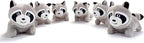 Interactive Squeaky Dog Toy, Replacement Animals Raccoon Pack of 6