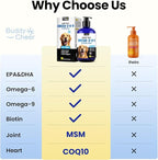 Wild Alaskan Salmon Oil for Dogs & Cats - Deep Sea Liquid Fish Oil Supplement, Maximum Omega 3 Fish Oil with Krill for Skin & Coat 16oz, Fast-Absorbing with Omega 3 6 9 Dog Fish Oil for Joints & Heart