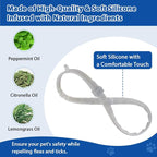 4 Pack Adjustable Flea and Tick Collar for Cats, Natural Plant Oil Formula Cat Flea Collar Provides 32-Month Protection for Flea Tick, Glow-in-The-Dark & Waterproof Cat Flea Treatment for All Cats