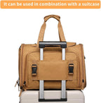 Pet Backpack Carrier for Small Dogs Medium Cats, Puppies,Breathable and Collapsible Design, Portable Travel Bag for Bearded Dragon,Rabbit Cage (Brown +One-Shoulder, Small)