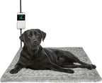 Dog Heating Pad, Completely Chew-Proof Cord Heated Dog Bed, Waterproof Adjustable Temperature Heated Cat Pad, Pet Heating Pad for Puppy Kitten, Electric Pads for Pregnant New Born Pet (L)